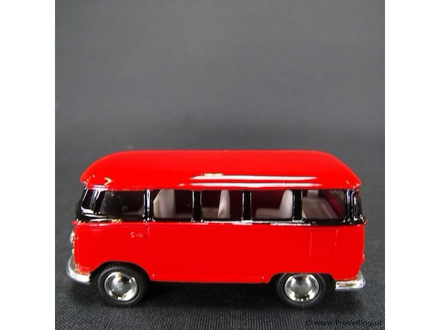 Volkswagen microbus (1962) rood zwart - afbeelding 2 van  5