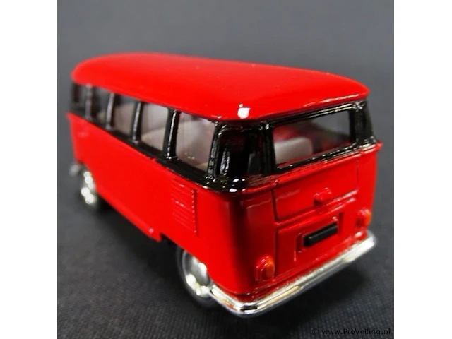Volkswagen microbus (1962) rood zwart - afbeelding 3 van  5