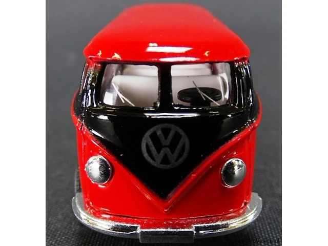 Volkswagen microbus (1962) rood zwart - afbeelding 4 van  5