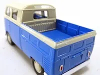 Volkswagen t1 doka pick-up blauw-beige - afbeelding 4 van  5