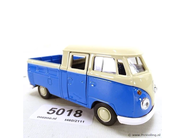 Volkswagen t1 doka pick-up blauw-beige - afbeelding 1 van  5