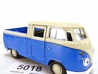 Volkswagen t1 doka pick-up blauw-beige