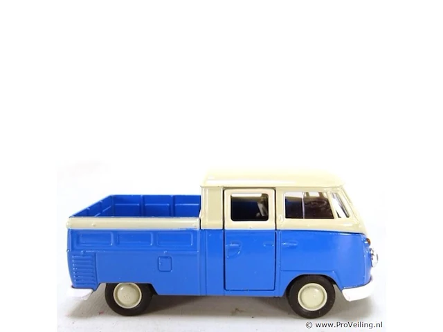 Volkswagen t1 doka pick-up blauw-beige - afbeelding 2 van  5