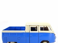 Volkswagen t1 doka pick-up blauw-beige - afbeelding 2 van  5