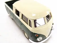 Volkswagen t1 doka pick-up groen-beige - afbeelding 2 van  5