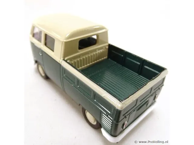 Volkswagen t1 doka pick-up groen-beige - afbeelding 3 van  5