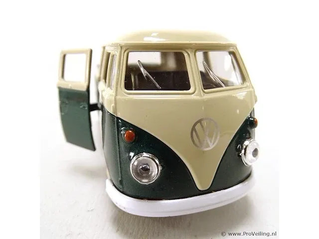 Volkswagen t1 doka pick-up groen-beige - afbeelding 4 van  5