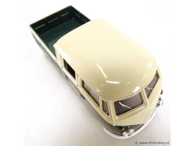 Volkswagen t1 doka pick-up groen-beige - afbeelding 5 van  5