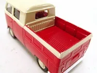 Volkswagen t1 doka pick-up rood-beige - afbeelding 3 van  5
