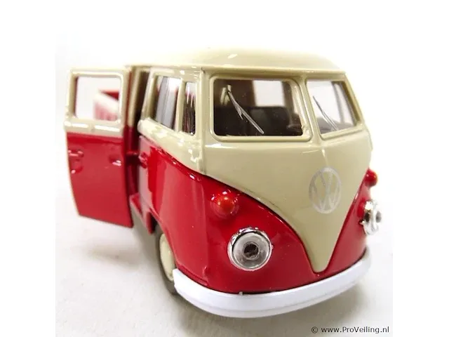 Volkswagen t1 doka pick-up rood-beige - afbeelding 4 van  5