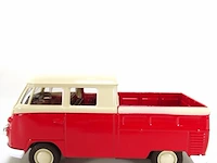 Volkswagen t1 doka pick-up rood-beige - afbeelding 2 van  5