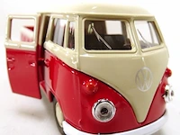 Volkswagen t1 doka pick-up rood-beige - afbeelding 4 van  5