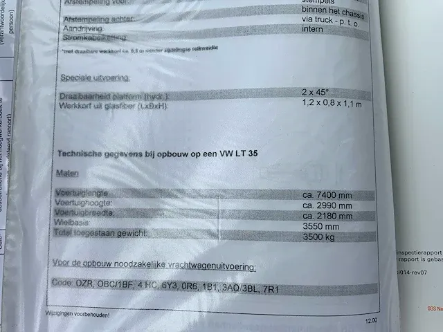 Volkswagen/teupen hylift lt lt35 2.5tdi lang/euro b 20t autohoogwerken - afbeelding 21 van  28