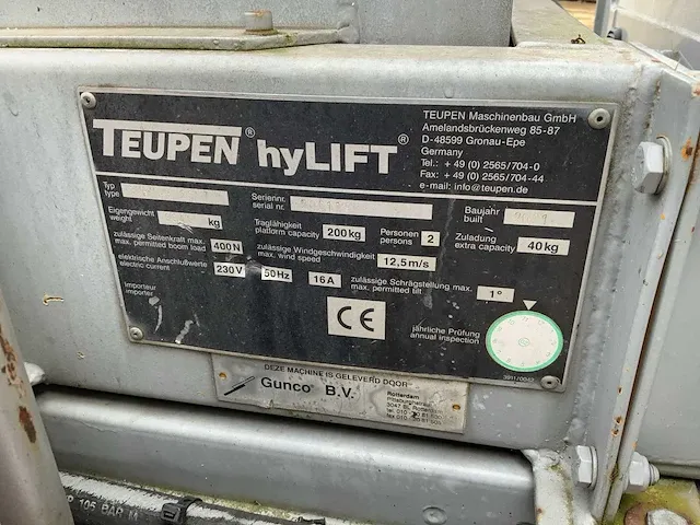 Volkswagen/teupen hylift lt lt35 2.5tdi lang/euro b 20t autohoogwerken - afbeelding 23 van  28