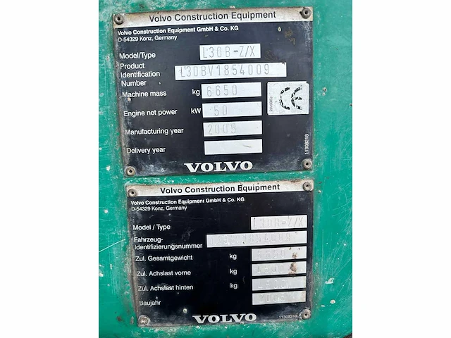 Volvo - 2005 - l30 - shovel - afbeelding 8 van  8