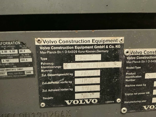Volvo - ew180c - mobiele kraan - 2007 - afbeelding 33 van  41