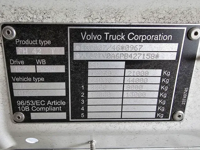Volvo - fh t - fh vtc3t - vrachtwagen cabine - afbeelding 8 van  14
