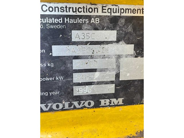 Volvo a35c - 1996 - dumper - overige grondverzetapparatuur - afbeelding 11 van  49