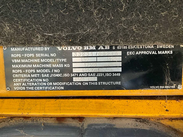 Volvo bm l120 shovel - afbeelding 32 van  38