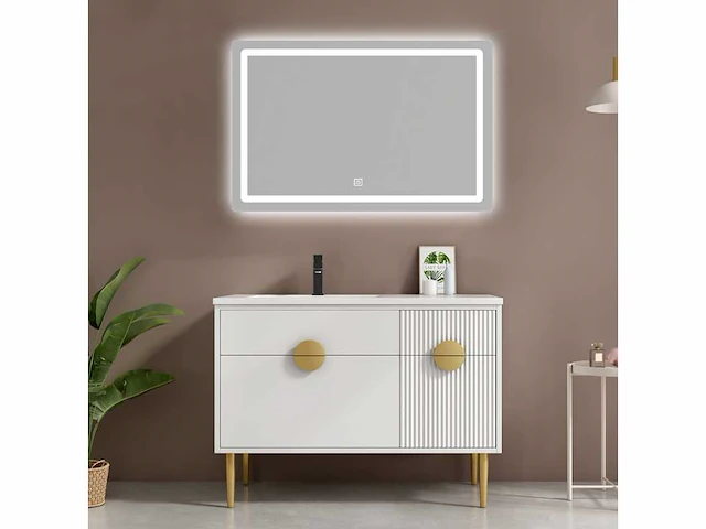 Vonato - classic 40 - badkamermeubelset 1-persoons 100 cm wit - afbeelding 1 van  2