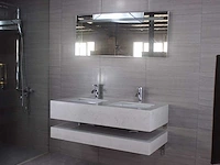 Vonato - compact 80 - badkamermeubelset 2-persoons 150 cm marmer - afbeelding 3 van  5