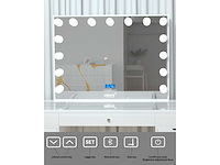 Vonato - glossy white - kaptafel met verlichting - dressing table - afbeelding 9 van  30