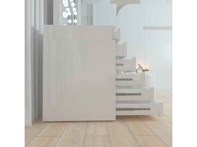 Vonato - glossy white - kaptafel met verlichting - dressing table - afbeelding 10 van  30