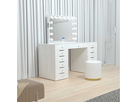 Vonato - glossy white - kaptafel met verlichting - dressing table - afbeelding 27 van  30
