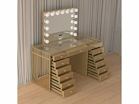 Vonato - gold - kaptafel met verlichting - dressing table - afbeelding 22 van  33