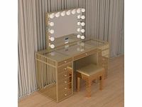 Vonato - gold - kaptafel met verlichting - dressing table - afbeelding 29 van  33