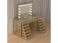 Vonato - gold - kaptafel met verlichting - dressing table - afbeelding 30 van  33