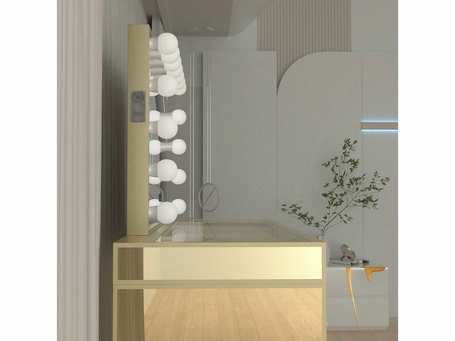 Vonato - gold - kaptafel met verlichting - dressing table - afbeelding 33 van  33