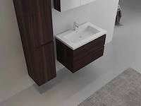 Vonato - premium 2 - badkamermeubelset 1-persoons 80 cm donker hout decor - afbeelding 4 van  4