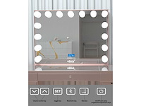 Vonato - rose - kaptafel met verlichting - dressing table - afbeelding 9 van  30