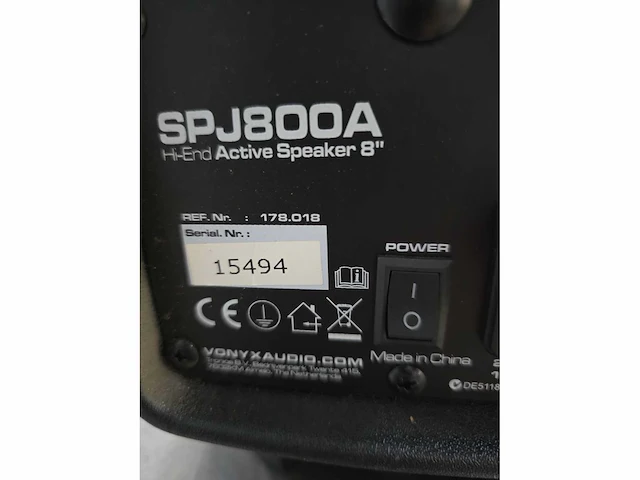 Vonyx - spj800a active speaker 8" - speaker - afbeelding 4 van  4