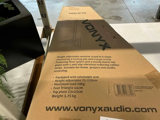 Vonyx height adjustable monitor stand in 6 steps (2x) - afbeelding 2 van  3