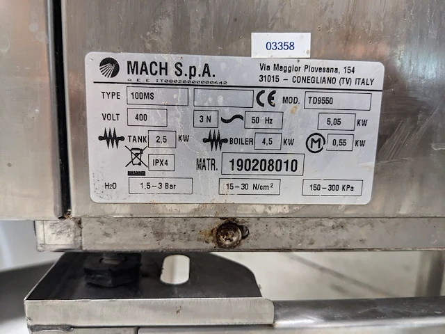 Voorlader vaatwasser op onderstel, mach, 100ms - afbeelding 7 van  7