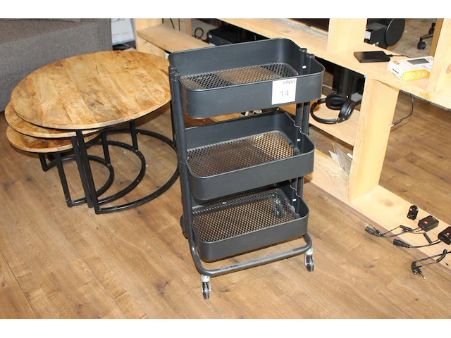 Voorraadwagen ikea met drie schappen afm. 44 x 30 x 79 cm. - afbeelding 1 van  2