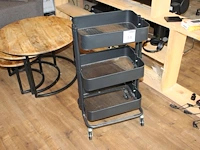 Voorraadwagen ikea met drie schappen afm. 44 x 30 x 79 cm. - afbeelding 1 van  2