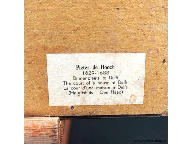 Voorstelling van pieter de hooch - afbeelding 5 van  5