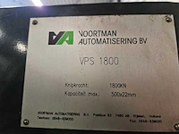 Voortman - vhs + vps 1800 - overige pons- en stansmachines - afbeelding 14 van  16