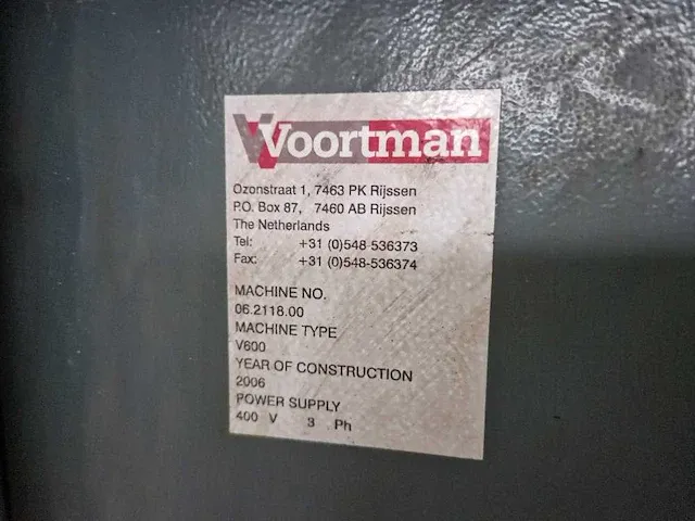 Voortman / meba - v600 - boor en zaag straat - afbeelding 15 van  20