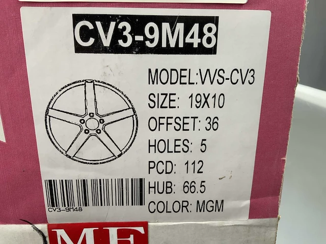 Vossen monoblock ws-cv3 aluminium velg (4x) - afbeelding 6 van  6