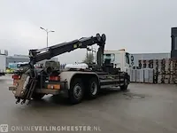 Vrachtwagen daf, cf 75.250 met haakarm hiab en hmf laadkraan, bouwjaar 2008 - afbeelding 3 van  72