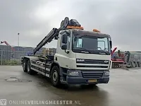 Vrachtwagen daf, cf 75.250 met haakarm hiab en hmf laadkraan, bouwjaar 2008 - afbeelding 7 van  72
