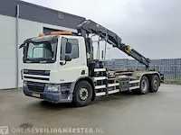 Vrachtwagen daf, cf 75.250 met haakarm hiab en hmf laadkraan, bouwjaar 2008 - afbeelding 11 van  72