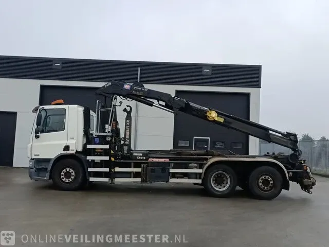 Vrachtwagen daf, cf 75.250 met haakarm hiab en hmf laadkraan, bouwjaar 2008 - afbeelding 23 van  72