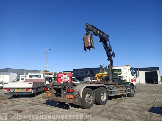 Vrachtwagen daf, cf 75.250 met haakarm hiab en hmf laadkraan, bouwjaar 2008 - afbeelding 60 van  72