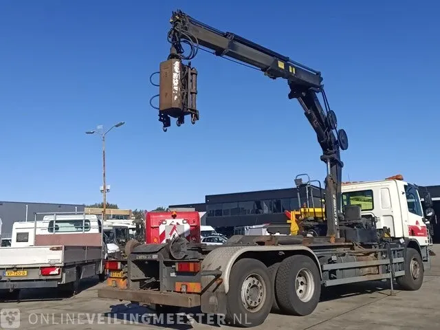 Vrachtwagen daf, cf 75.250 met haakarm hiab en hmf laadkraan, bouwjaar 2008 - afbeelding 61 van  72