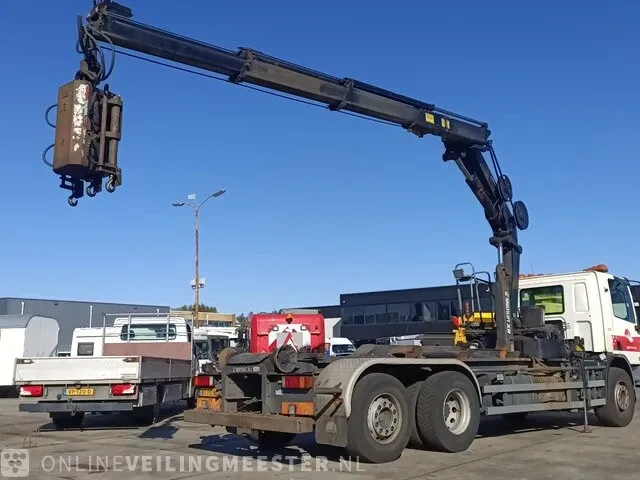 Vrachtwagen daf, cf 75.250 met haakarm hiab en hmf laadkraan, bouwjaar 2008 - afbeelding 62 van  72
